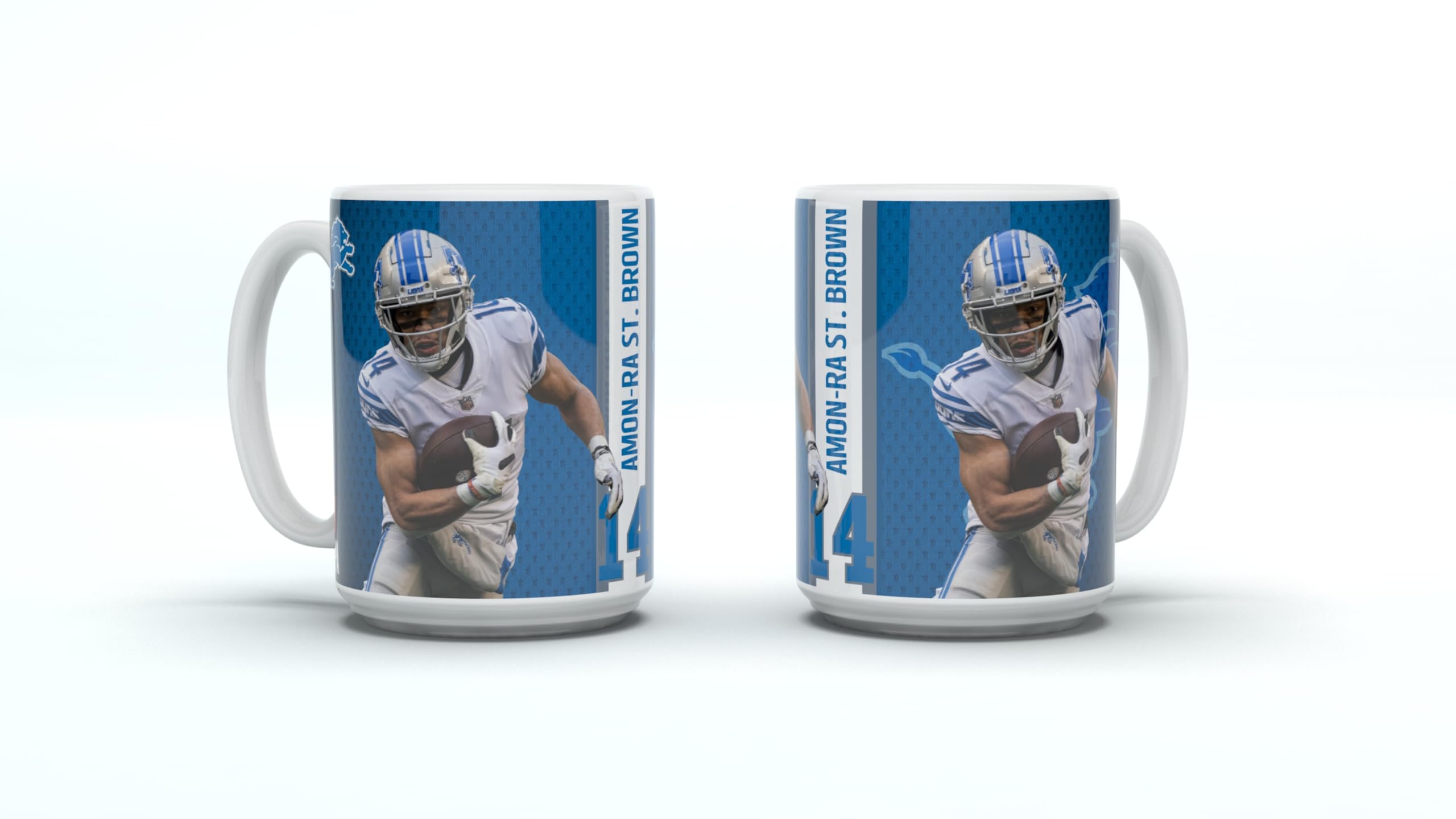 Detroit Lions Amon-Ra St. Brown NFL Jumbo Mug Motion 450 ml