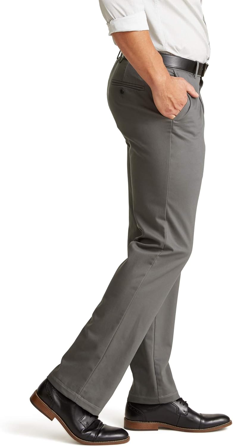 Dockers Men's Straight Fit Signature Lux Cotton Stretch Khaki Pant at  Men’s Clothing store