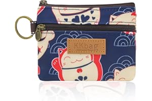 WisePoint Coin Bag, Waterproof Coin Wallet Small Coin Purse with Zipper and Keyring, Cute Coin Pouch for Women and Girls, Change Purse Mini Storage Bag for Coin, Cards, Keys, Lipsticks (blue)