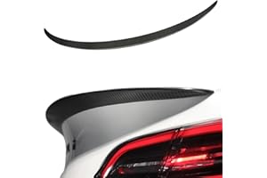 ARESPARTS Carbon Fiber ABS Rear Spoiler with Tape for 2020 2021 2022 2023 2024 Tesla Model Y Sport Spoiler Rear Wing Trunk Lip Factory Accessories