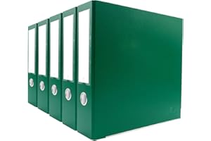 Bindertek 3-Ring 3-Inch Premium Linen Textured Binder 5-Pack, Evergreen (3EFPACK-EV)