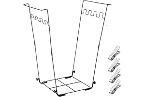 Niurui Garden Trash Bag Holder - Outdoor Leaf Bag Support Stand Multi-Use Metal Garbage Bag Holder Frame Holds 30-45 Gallons Bag for Leaves, Camping, Yard Weeding, Lawn Party