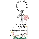 MOEXUKO Valentines Day Gifts for Grandma Keychain Nana Gifts for Women Grandma Gift from Grandkids Birthday Gift for Grandmas Nana Gigi Mothers Day Thanksgiving Christmas Gift Ideas Cute Nana Keyring