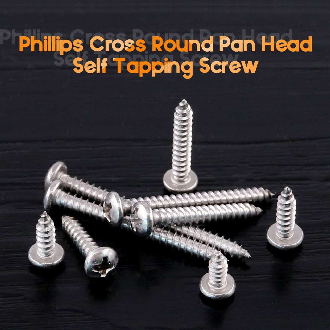 Rustark 210Pcs M3.5 304 Stainless Steel Round Pan Head Phillips Cross Wood Screws Drive Self Tapping Drilling Screws Assortment Kit - Image 5