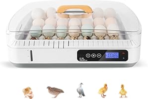 wyness 36 Egg Incubator with Automatic Egg Turning and Automatic Temperature Control, Incubators for Hatching Eggs for Chicken, Duck, Quail and Goose