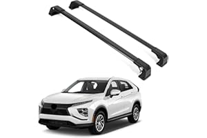 ERKUL Heavy Duty 220 lbs Roof Rack Cross Bars for Mitsubishi Eclipse Cross 2018-2024 | Aluminum Crossbars with Anti Theft Lock for Rooftop | Compatible with Fixed Points Roofs - Black