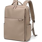 GOLF QUALITY Laptop Backpack for Women, Work Business Traval Computer Backpacks with Laptop Compartment Waterproof Casual Daypack for Travel College,16Inch,Champagne Brown