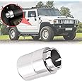 URLWALL Transmission Shifter Button Knob, Gear Shift Handle Button for Hummer H2 & H2 SUT 2003 to 2009, CNC Aluminum Alloy Anti-Rust Durable for Hummer Accessories, Not ABS (Silver)