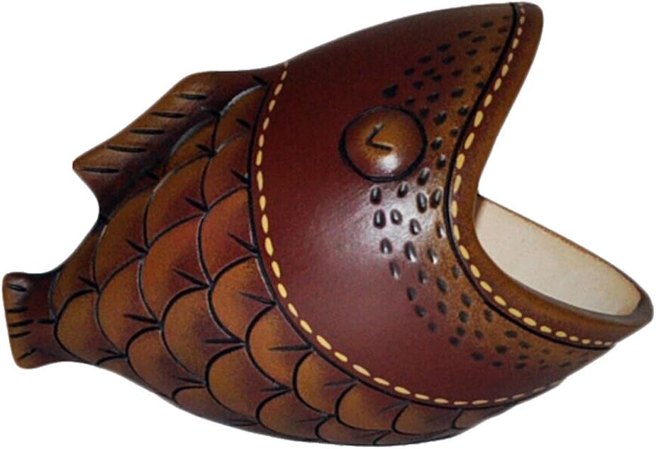 Mixmax Creative Ceramic Crafts Lucky Fish Cigar Ashtray Cigarette Art Decorative Ash Tray Holder Table Home Bar Decor for Men Smokers