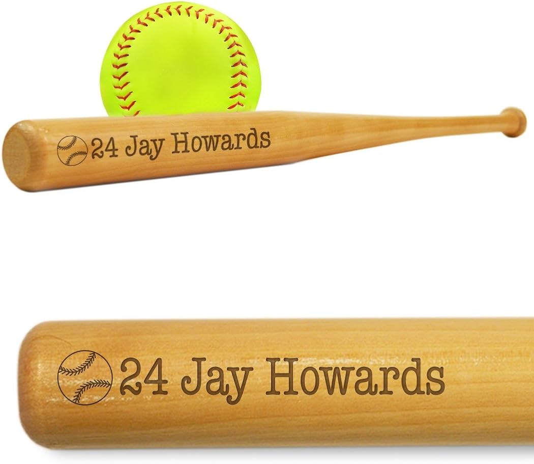 Personalized Player Name and Number Mini Softball Bat