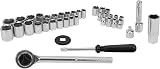 PERFORMANCE TOOL W1173 40pc SAE Metric Socket Set 1/4 3/8 Drive Chrome Vanadium view 8