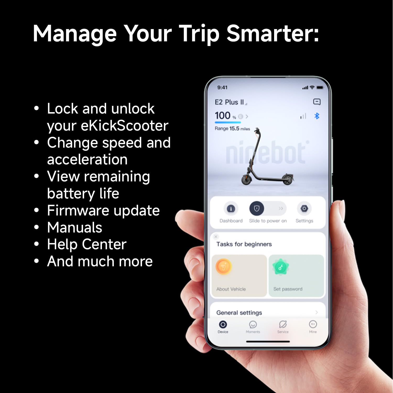 Segway Ninebot E2 Plus II/E2 Pro/E3 Pro Electric Scooter, 15.5–20 MPH, Long Range, Dual Elastomer Suspension (E3 Pro only), Foldable Adult Scooter, UL 2272 & 2271 Certified