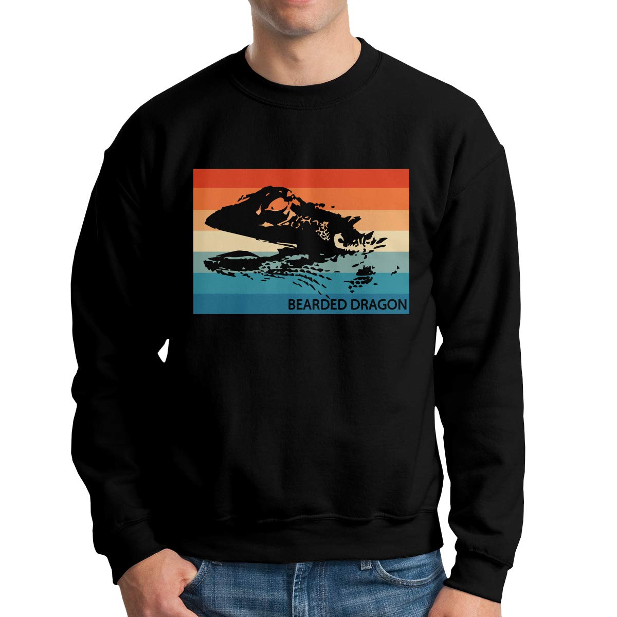 Retro Bearded Dragon Adult Mens Fashion 