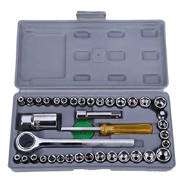 MR BRAND CREATION 40 in 1 Pcs Tool Kit & Screwdriver and Socket Set | 40-Piece Bit & Socket Set (MULTI COLOR)