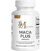 Maca Plus Capsules with Red, Black & Yellow Maca – 1500mg High Potency Root Blend – 60 Caps – Supports Active Lifestyle – Made in USA