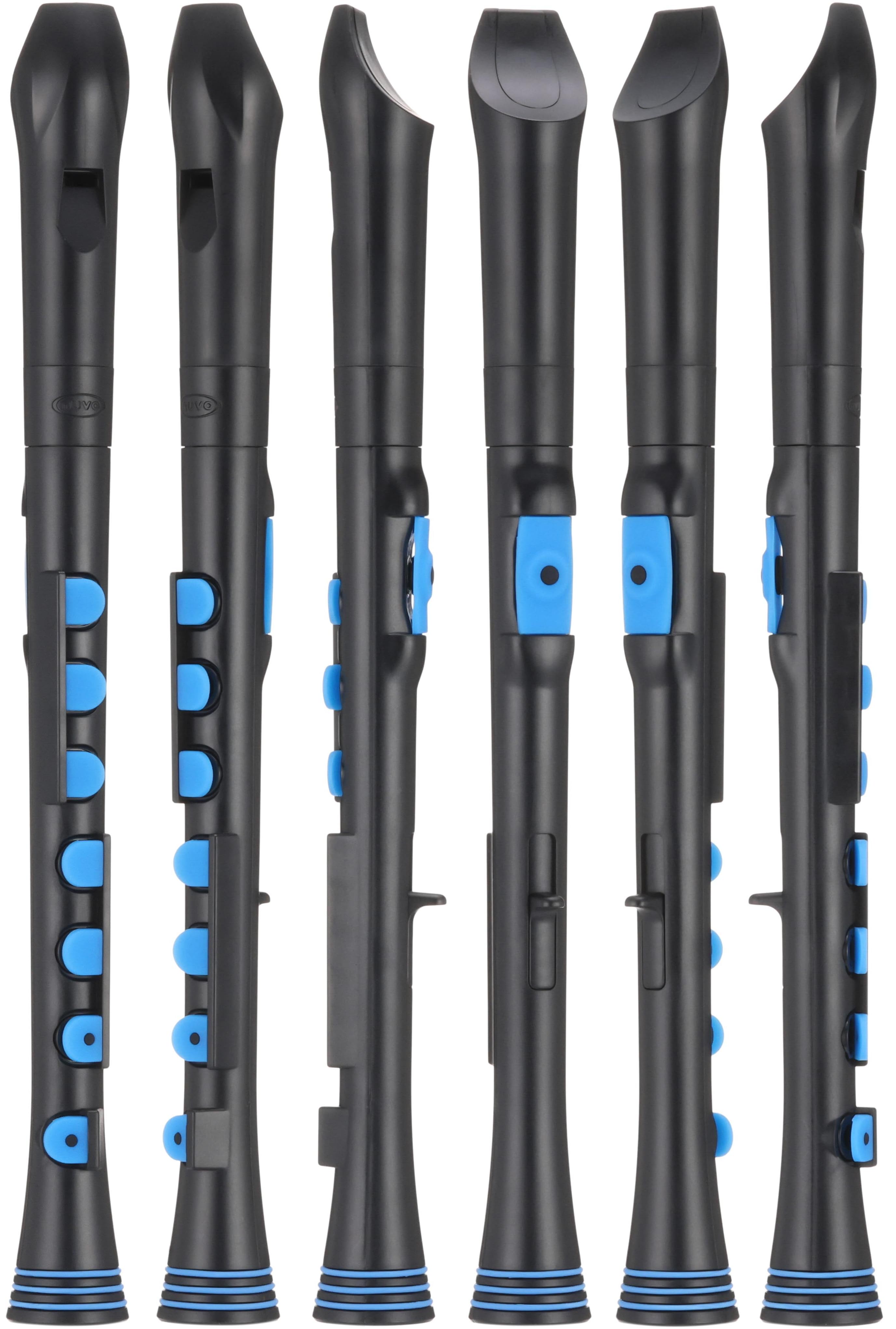 Amazon Nuvo ヌーボ プラスチック製管楽器 Recorder ソプラノリコーダー ジャーマン式 シリコンキー仕様 Black Blue N320rdbbl 国内正規品 楽器 音響機器 楽器 音響機器