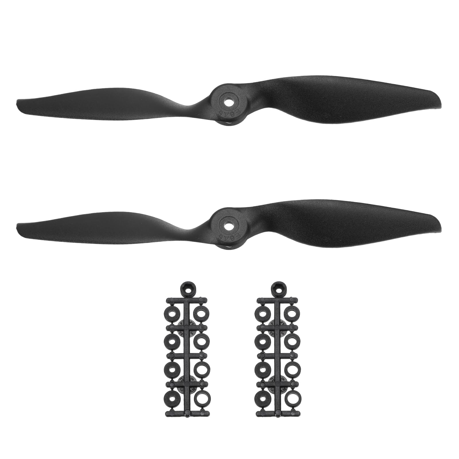 sourcing map 3 Pcs 8x6 Inch Propeller RC Propellers 2-Vane Blades Props with Washer for RC Airplane Aircraft Prop Controlled Airplanes Lightweight Drones, Black