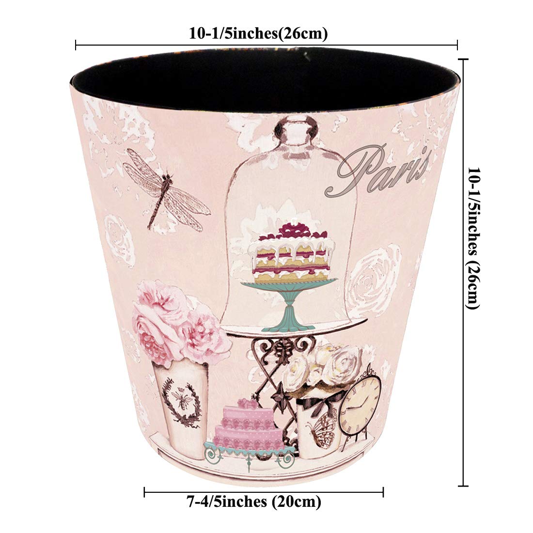Ruiyif Deskside Waste Basket Decorative Trash Can Without Lid