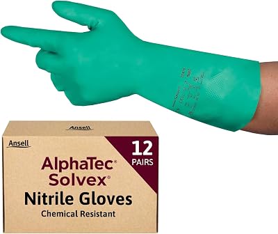 Ansell AlphaTec 37-675 Nitrile Gloves Green X-Large 12 Pairs