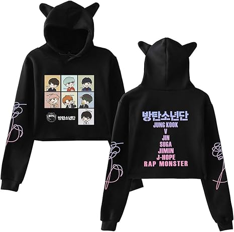 bts love yourself off shoulder hoodie