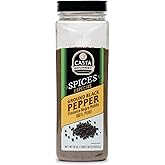 Ground Black Pepper 16 oz | Black Pepper Powder | 100% Pure Ground Pepper | 453.6 g | Casta Gourmet