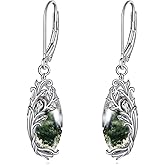 POPLYKE Tree of Life Teardrop Drop Dangle Earrings Sterling Silver Leverback Earrings Jewelry
