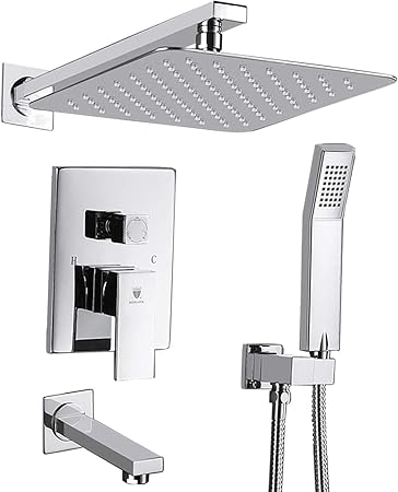 Himk Shower System Shower Faucet Set With Tub Spout And 10 Rain