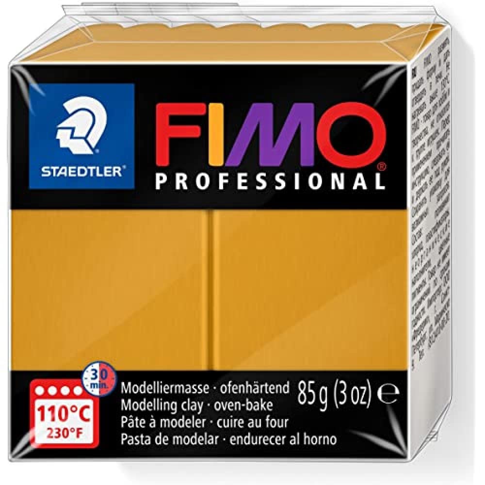 STAEDTLER 8004-17 FIMO Professional Oven-Hardening Polymer Modelling Clay, 85g - Ochre (Single Block) โ image 1