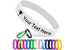 Custom Rubber Bracelets with Text Logo Personalized Silicone Wristbands Bulk Customize Silicone Bracelets for Events Motivati