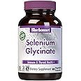Bluebonnet Nutrition Albion Selenium Glycinate, Immune Health*, Thyroid Health*, Soy-Free, Gluten-Free, Non-GMO, Kosher Certified, Dairy-Free, Vegan, 90 Vegetable Capsules, 90 Servings