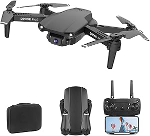 New Mini Drones 4K Dual Camera WiFi FPV Professional Aerial Photography Foldable Drone RC Quadcopter Gesture Photo Trajectory Flight one Key to Return Home Fixed Height,Black,3battery