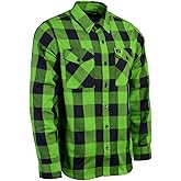 Milwaukee Leather MNG11645 Men's Flannel Plaid Shirt Blue White and Maroon Long Sleeve Cotton Button Down Shirt