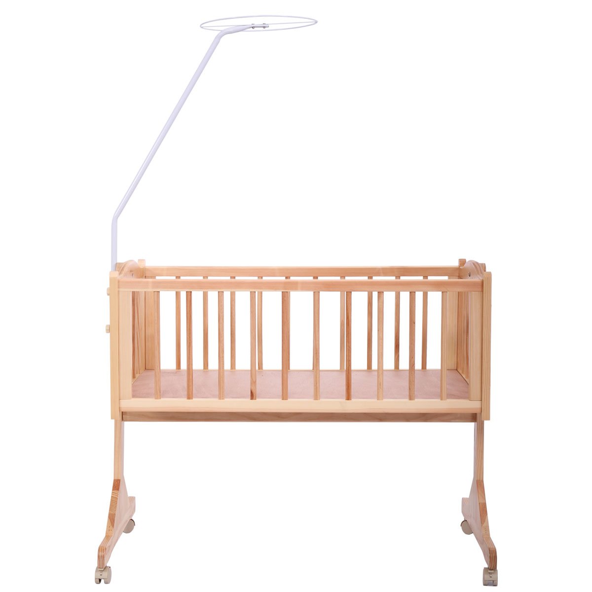 Blue Pine Wood Baby Crib Child Cradle Nursery Side Bed Toddler Daybed