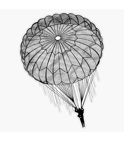 US Army Paratrooper Wings Vinyl Sticker - Bumper, Laptop, Toolbox Decal, 4" X 2.5", Weather Resistant