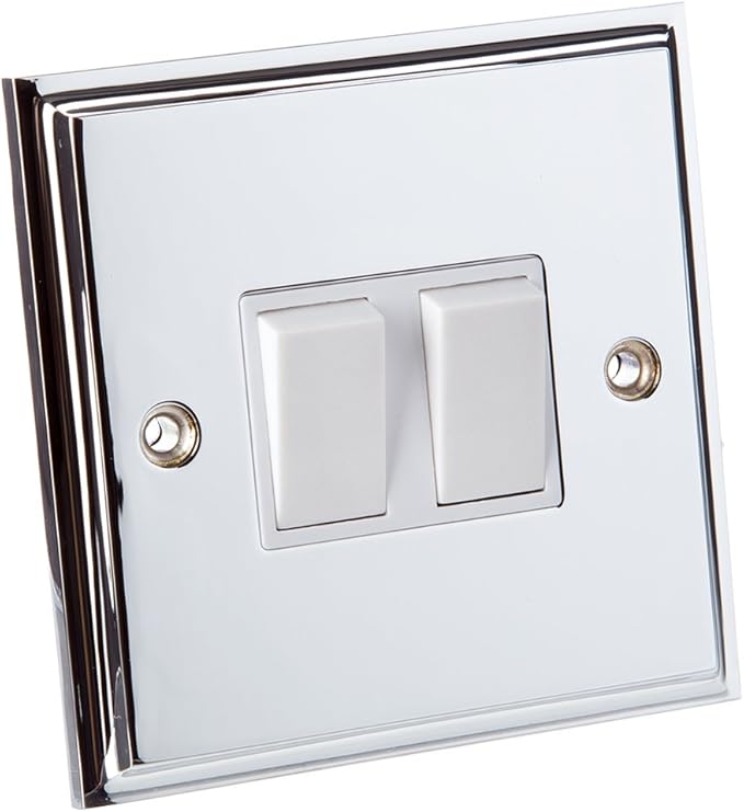 Philex Light Switch Victorian Polished Chrome 2 Gang 2 Way Amazon