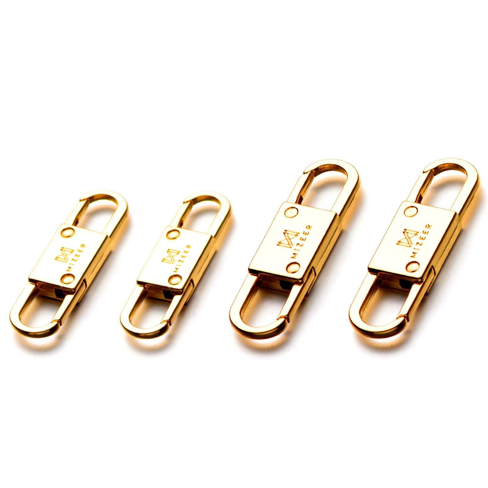 Photo 1 of Mizeer 2 Size Zipper Clip Theft Deterrent - Anti Theft Zipper Clips Keep Zipper Closed - Locks for Backpacks, Purses 4pcs Gold