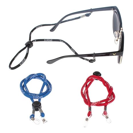 Soleebee 3 Stück Universal Sport Brillen Ketten Brillenband/Brillenkette / Brillen Cord/Sonnenbrille kette Hals Lanyard/Brill