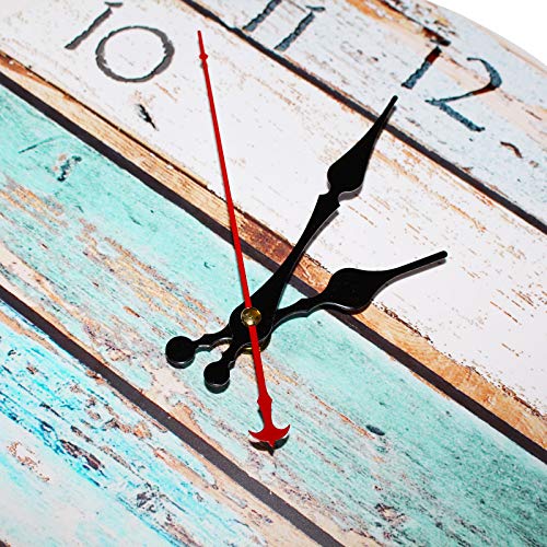 Kurtzy Reloj de Pared de Madera de 30cm - Reloj Manecillas Silenciosas