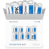 Athena Blended Line Complete Nutrient Kit | 8-Part Hydroponic Fertilizer | Grow A&amp;B, Bloom A&amp;B, PK, CaMg, Balance, Cleanse | Liquid Plant Food for Veg &amp; Flowering | 32 Ounce