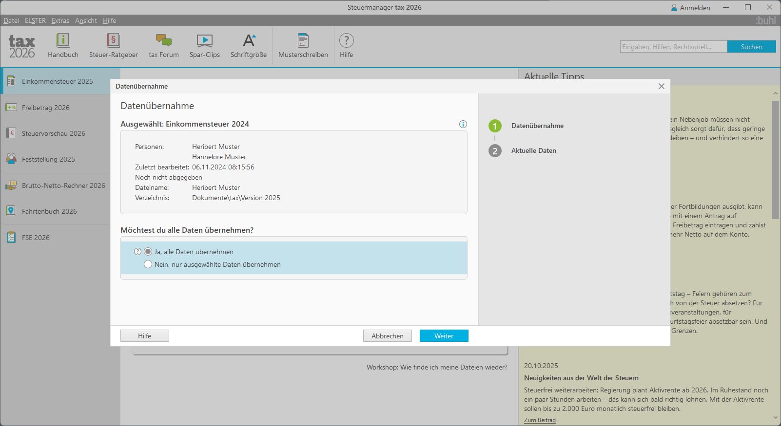 tax 2026 (für Steuerjahr 2025) Digitaler Download 3