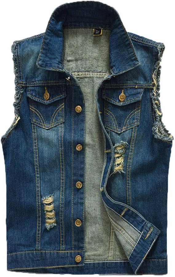 Amazon Co Jp ベスト メンズ デニムベスト チョッキ デニム ジャケット ダメージ 袖無し Gジャン 折襟 大きいサイズ 細身 デニム アウター カジュアル ジレー デニムジャケット メンズベスト ライトブルー 腕時計