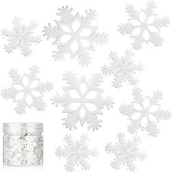 50 Pieces Mini Snowflake for Craft Tiny Resin Small