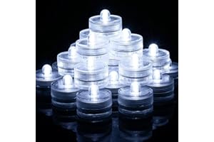 Newhouse Lighting LED Tea Lights Realistic and Bright Battery Flameless Candles, Party Water, White 36-Pack