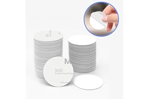 100 Pieces NFC Tags NTAG215 NFC 215 Tags Blank NFC Coins White NFC Stickers Cards with Adhesive Back, Compatible with TagMo a