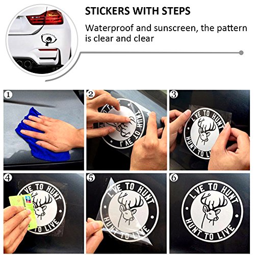 Car Window Vinyl Stickers Decal, Tearcam Cartoon Decorative Banner Stickers for Car, Glass, Wall, Van, SUV, Skateboard, Window, Laptop
