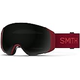 SMITH 4D MAG S Goggles with ChromaPop Lens – Performance Snowsports Goggles with Easy Lens Change Technology for Skiing & Snowboarding – for Men & Women – Sangria + ChromaPop Sun Black Lens