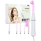 High Frequency Facial Wand/Machine with 5 Argon Parts Skin Care Tool for Wrinkles Reducing Face Skin Tightening.