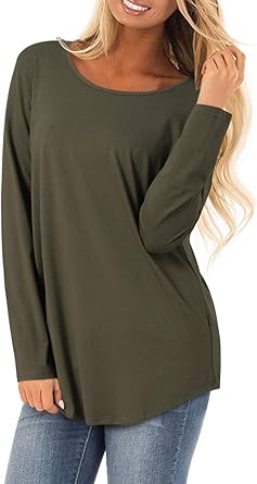 Sunnyme Womens Tops Casual Ladies Tops T Shirts Womens Long Short Sleeve Tops For Women Casual Basic Shirt Tunic Blouses Amazon Co Uk Clothing