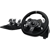logitech G920 Dual-motor Feedback Driving Force USB Racing Wheel with Responsive Pedals for Xbox One (Renewed)