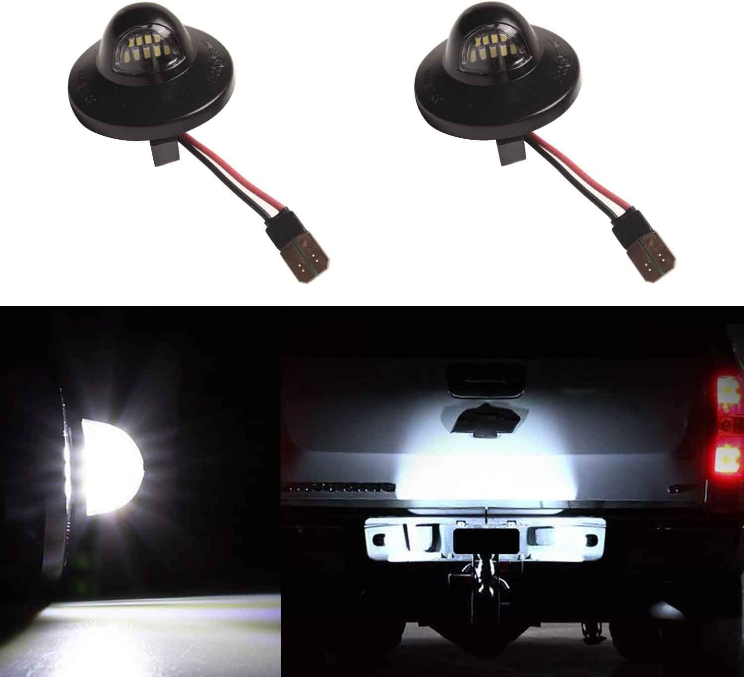 Beneges Xenon White LED License Plate Light Housing